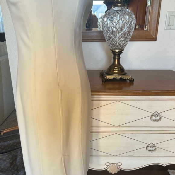 NWOT Giorgio’s Palm Beach made in Italy Virgin Wool Ivory Dress Size 40/10 - Picture 7 of 10